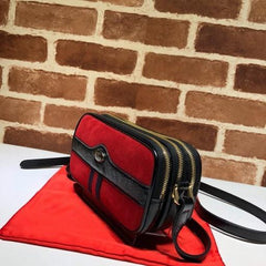 Gucci Ophidia Suede Mini Bag Red