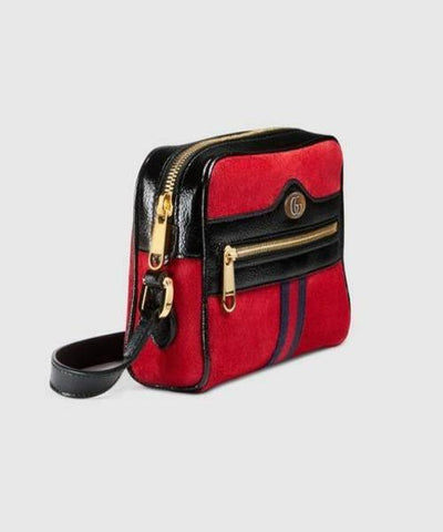 Gucci Ophidia Suede Mini Bag Red