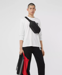 Burberry Logo Detail ECONYL® Sonny Bum Bag Black