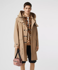 Burberry Monogram Print And Leather Crossbody Bag Vermilion