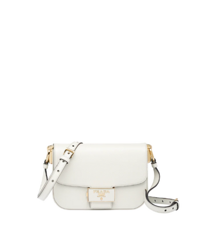 Prada Emblème Saffiano Leather Bag White