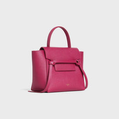 Celine Nano Belt Bag In Grained Calfskin Raspberry