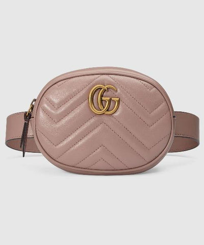 Gucci GG Marmont Matelassé Leather Belt Bag Pink
