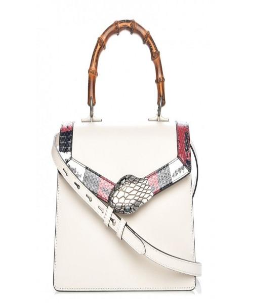 Gucci Lilith Leather Top Handle Bag Black