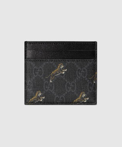 Gucci GG Card Case with Tiger Print