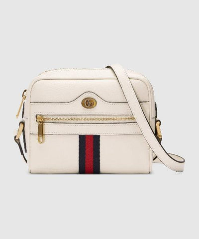 Gucci Ophidia Leather Mini Bag White