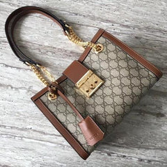 Gucci Padlock Small Shoulder Bag Brown