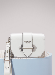 Prada Cahier Calf Leather Bag Light Green