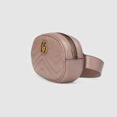 Gucci GG Marmont Matelassé Leather Belt Bag Pink