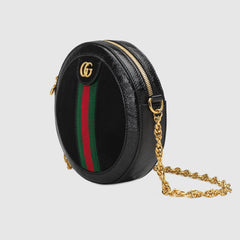 Gucci Ophidia Mini Round Shoulder Bag Black