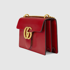 Gucci GG Marmont Leather Shoulder Bag Red