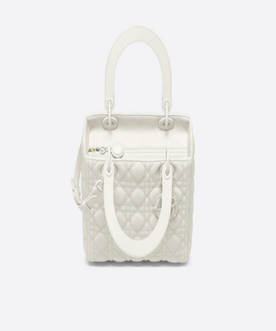 Lady Dior Ultra-Matte Medium Bag White