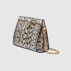 Gucci Ophidia Small Snakeskin Shoulder Bag Grey