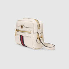 Gucci Ophidia Leather Mini Bag White