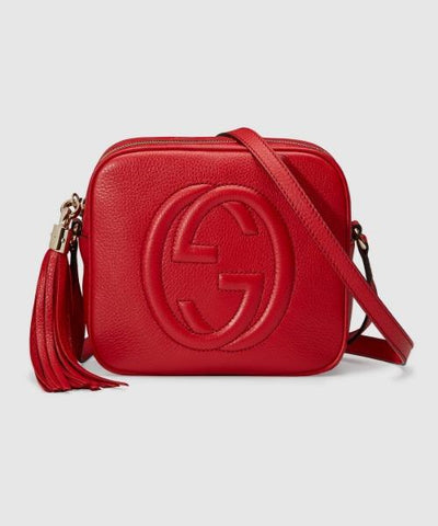 Gucci Soho Small Leather Disco Bag Red