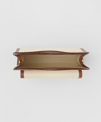 Burberry Mini Two-Tone Canvas And Leather Pocket Bag Brown