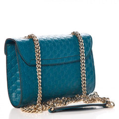 Gucci Emily Mini Micro Guccissima Bag Blue