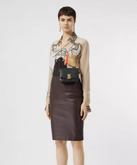 Burberry Belted Leather TB Bag Black