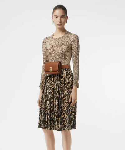 Burberry Belted Leather TB Bag Brown