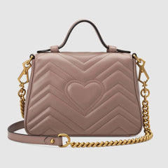 Gucci GG Marmont Mini Top Handle Bag Dusty Pink
