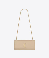 Saint Laurent Kate Medium in Grain De Poudre Embossed Leather Beige