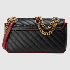 Gucci GG Marmont Matelassé Mini Bag Black Cerise