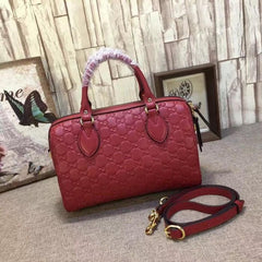 Gucci Signature Small Top Handle Bag Red
