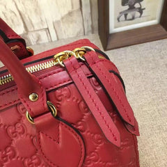 Gucci Signature Small Top Handle Bag Red
