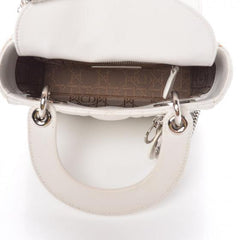 Mini Lady Dior Lambskin Bag Off-White