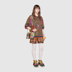 Gucci Ophidia GG Flora Small Shoulder Bag GG Supreme White