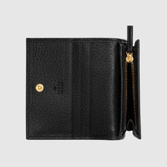 Gucci Ophidia Leather Card Case Wallet Black