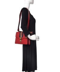 Gucci Sylvie Small Shoulder Bag Hibiscus Red