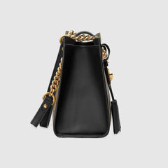 Gucci Padlock Small GG Bees Shoulder Bag Black