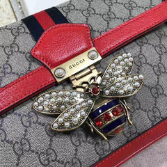 Gucci Queen Margaret GG Supreme Medium Shoulder Bag Red