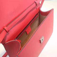 Gucci Lilith Leather Top Handle Bag Red