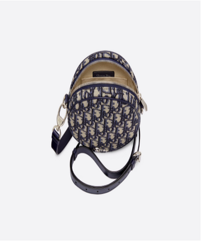 Baby Ball Bag Blue Dior Oblique Jacquard Canvas