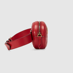 Gucci GG Marmont Matelassé Leather Belt Bag Hibiscus Red