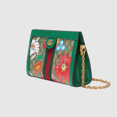 Gucci Ophidia GG Flora Small Shoulder Bag Green