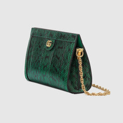 Gucci Ophidia Small Snakeskin Shoulder Bag Emerald