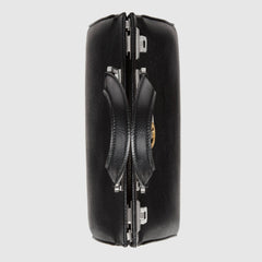 Gucci Zumi Grainy Leather Small Top Handle Bag Black