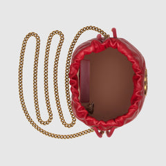 Gucci GG Matelassé Marmont Backpack Bag Hibiscus Red