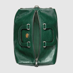 Gucci Soft Leather Backpack Dark Green