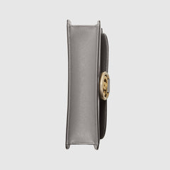 Gucci Small Leather Shoulder Bag Dusty Grey