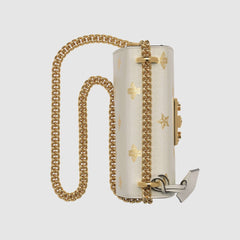 Gucci Padlock Bee Star Small Shoulder Bag White