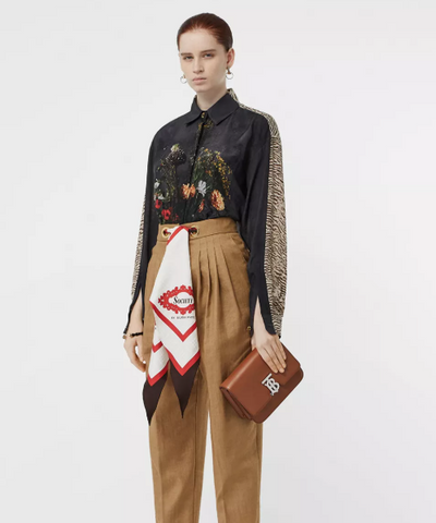 Burberry Small Leather TB Bag Brown