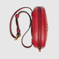 Gucci GG Marmont Matelassé Leather Belt Bag Hibiscus Red