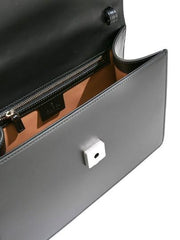 Gucci Lilith Leather Top Handle Bag Black