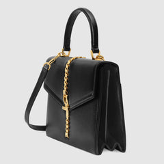 Gucci Sylvie 1969 Small Top Handle Bag Black