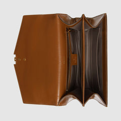 Gucci Sylvie 1969 Small Top Handle Bag Brown