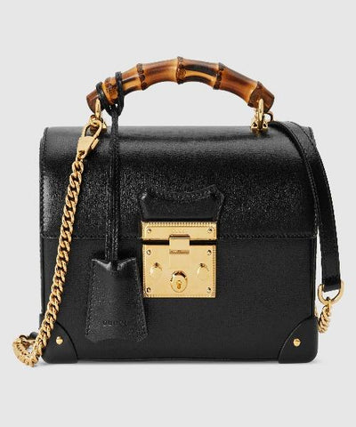 Gucci Padlock Small Bamboo Shoulder Bag Black
